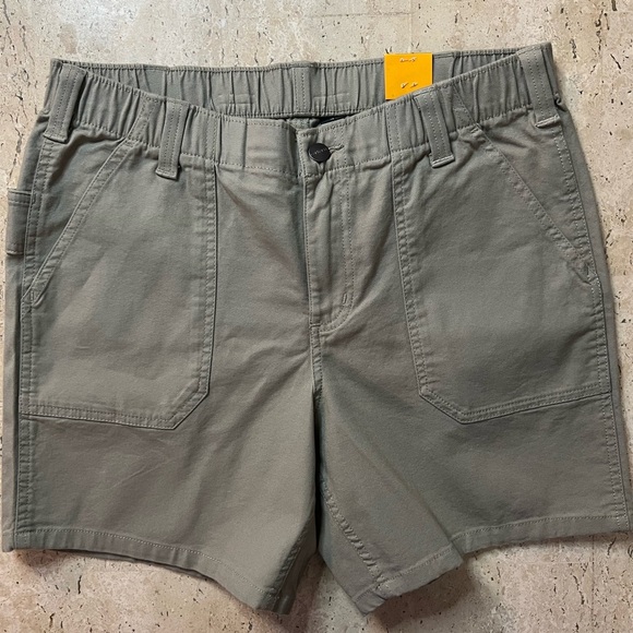 WOMEN'S RUGGED FLEX® RELAXED FIT CANVAS WORK SHORT Size 10 - Picture 3 of 7